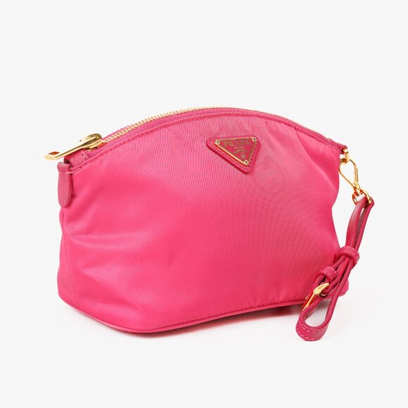 Prada Vintage Fuschia Pink Tessuto Nylon Wristlet Pouch - Picture 2 of 12